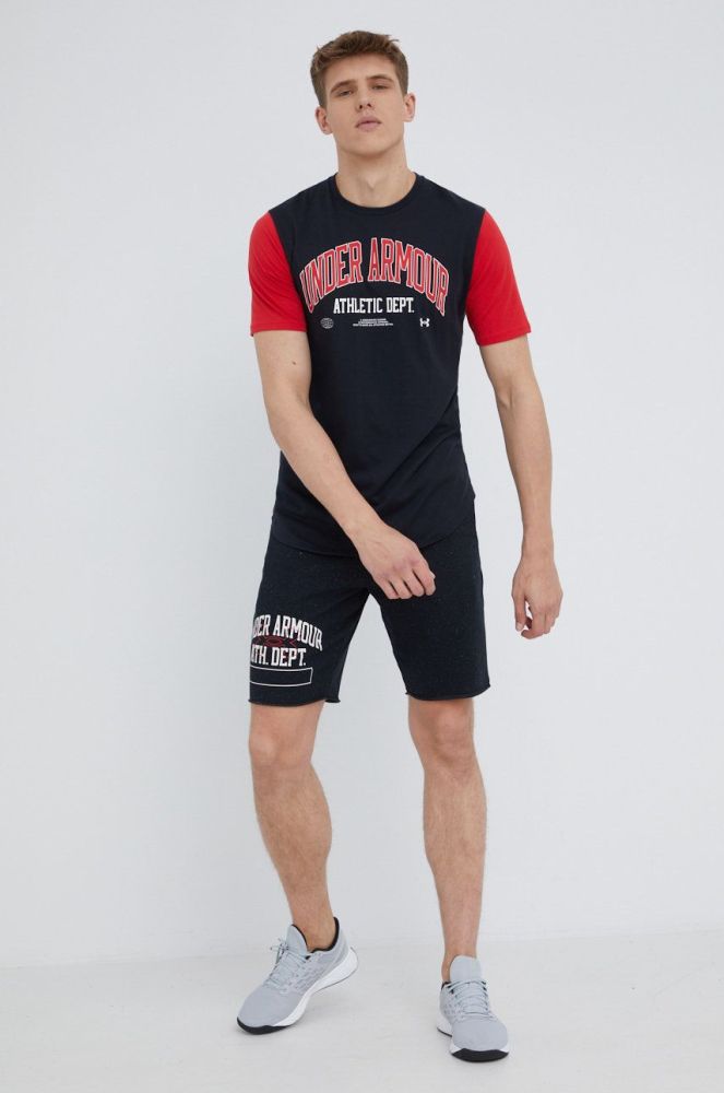 Спортивні шорти Under Armour Rival Terry Athletic Department 1370356 чоловічі колір чорний 1370356-001