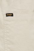 Шорти з домішкою льону Wrangler чоловічі колір бежевий