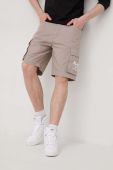 Бавовняні шорти Karl Kani чоловічі колір бежевий