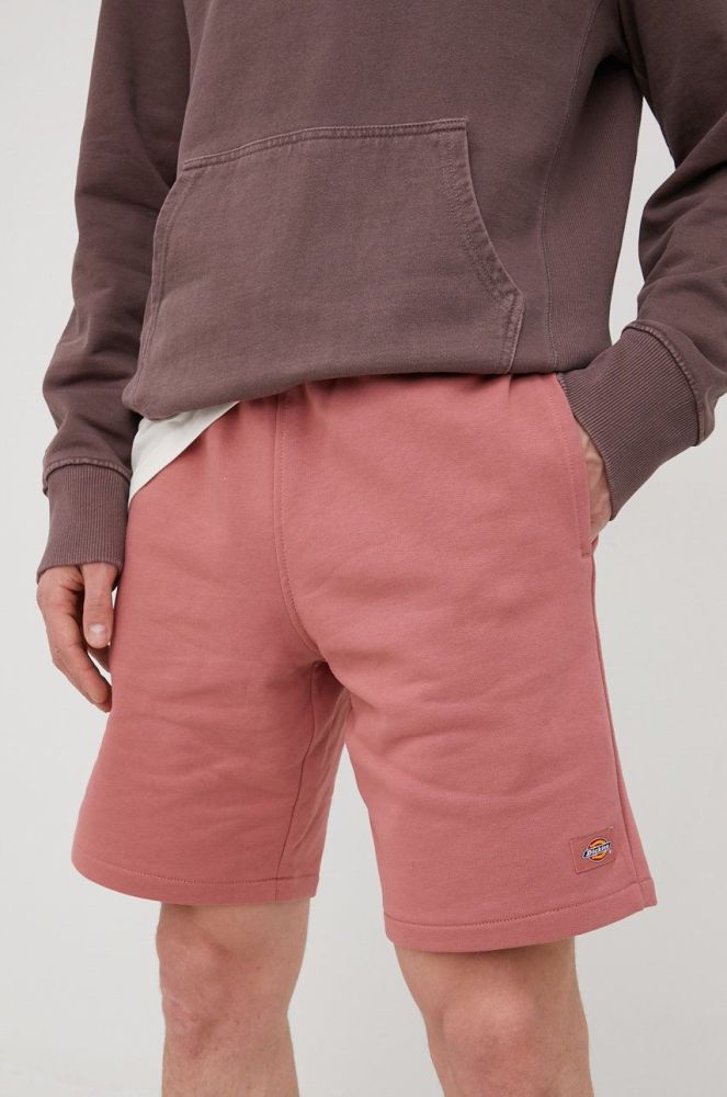 Бавовняні шорти Dickies чоловічі колір рожевий