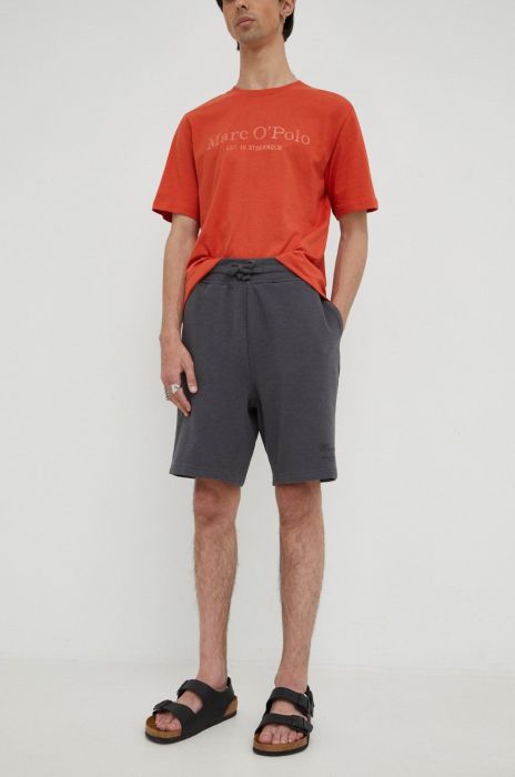 Бавовняні шорти Mustang Jim Sweat Sl Shorts чоловічі колір сірий