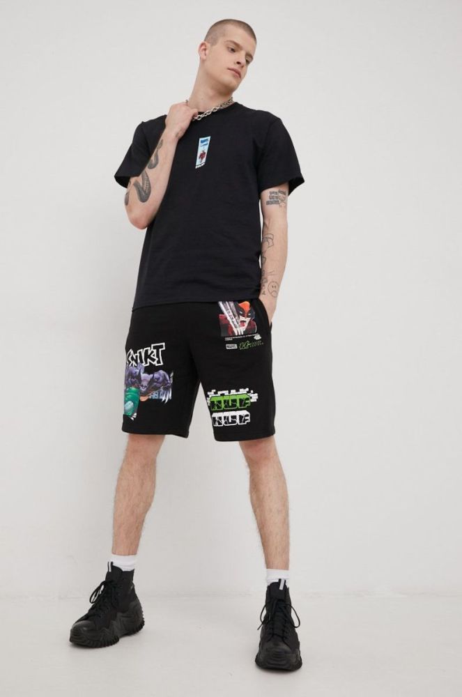 Шорти HUF X Marvel чоловічі колір чорний фото 2