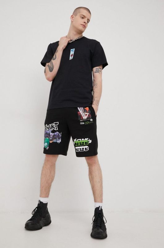Шорти HUF X Marvel чоловічі колір чорний фото 2