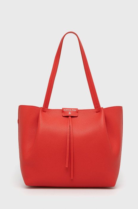 Шкіряна сумочка Patrizia Pepe колір червоний (2470911)