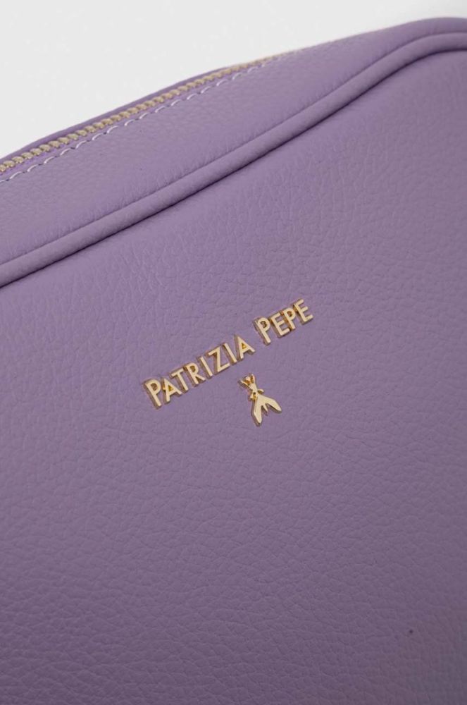 Шкіряна сумочка Patrizia Pepe колір фіолетовий (3398498) фото 4