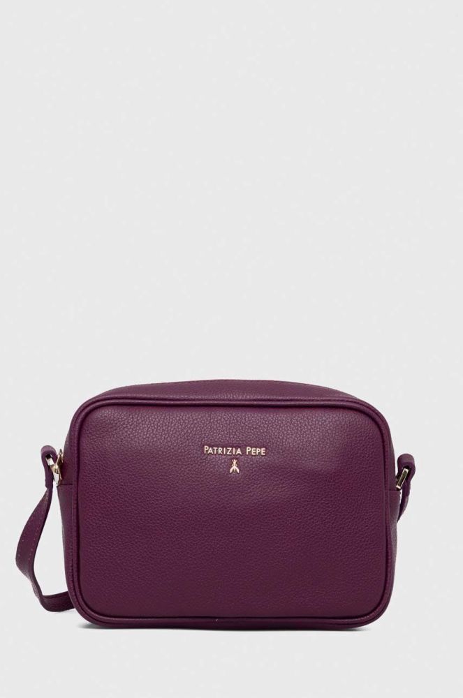 Шкіряна сумочка Patrizia Pepe колір фіолетовий (3398495)