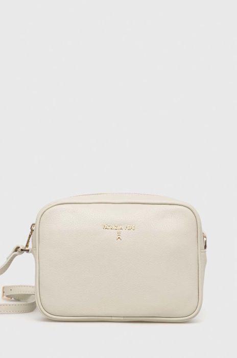 шкіряна сумочка Patrizia Pepe колір бежевий