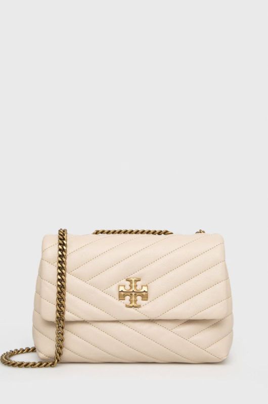 Шкіряна сумочка Tory Burch колір бежевий (2308142)