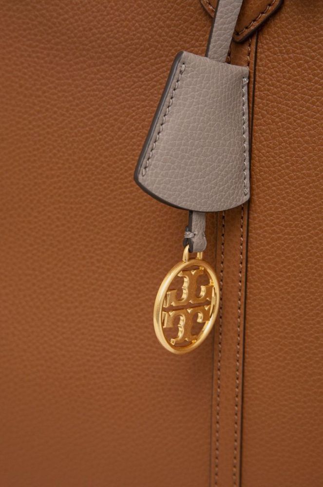 Шкіряна сумочка Tory Burch колір коричневий (2093019) фото 4