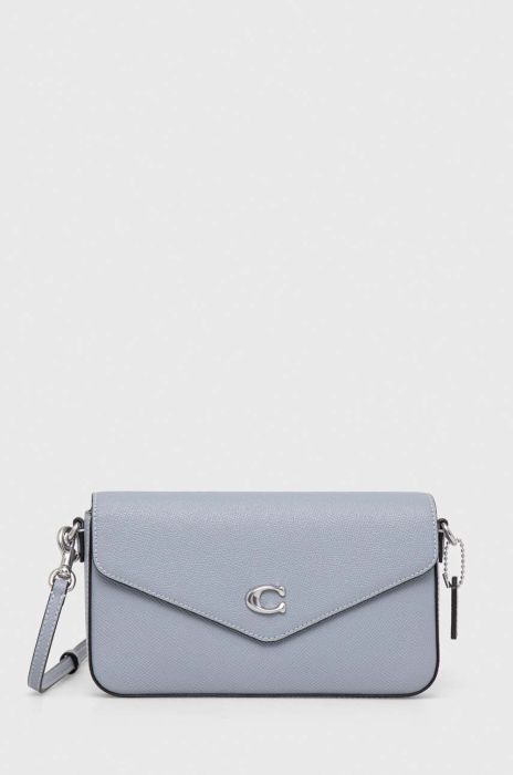 Шкіряна сумочка Coach колір сірий (3600171)