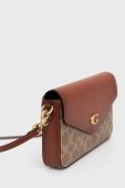 Шкіряна сумочка Coach колір коричневий (2107309)