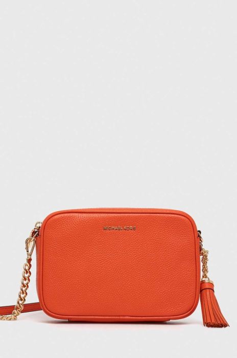 Шкіряна сумочка MICHAEL Michael Kors колір помаранчевий (3048975)