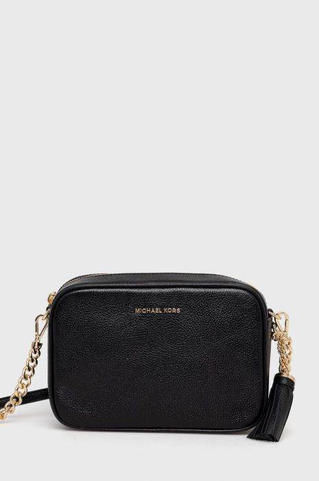 Шкіряна сумочка MICHAEL Michael Kors колір чорний (2312921)
