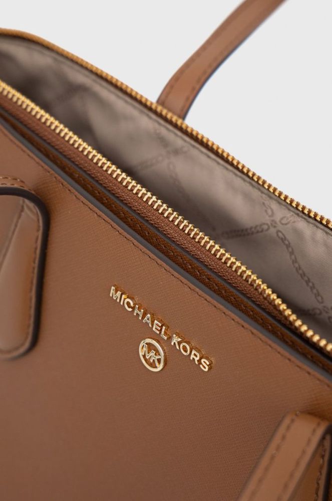 Шкіряна сумочка MICHAEL Michael Kors колір коричневий (2166482) фото 6
