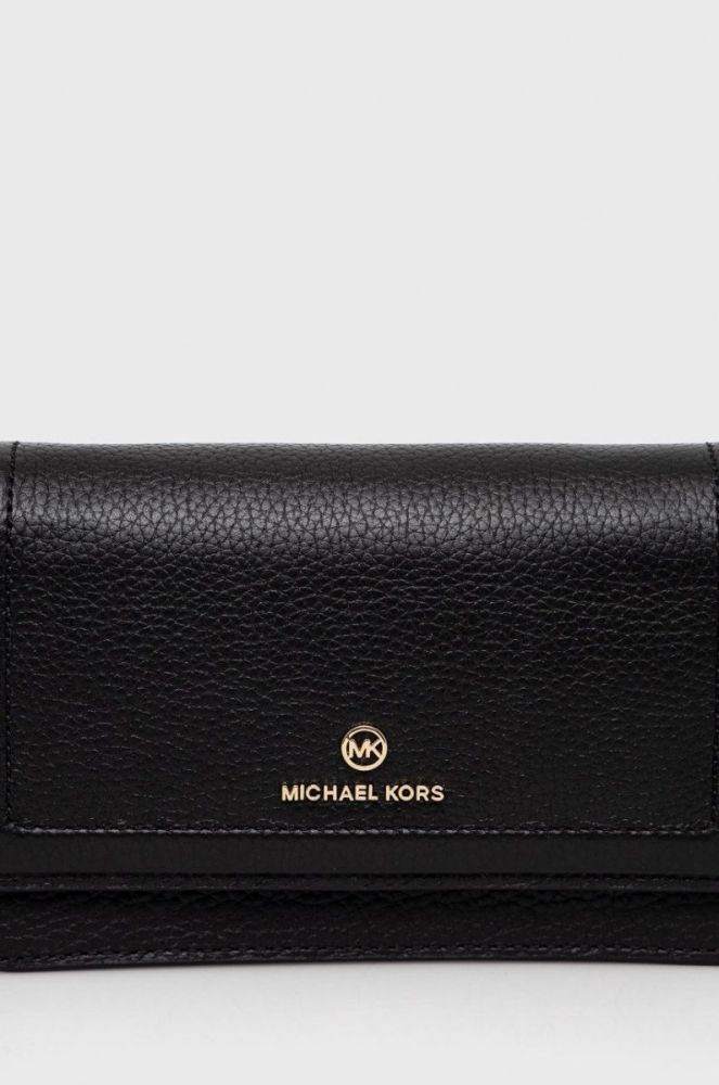 Шкіряна сумка MICHAEL Michael Kors колір чорний фото 3
