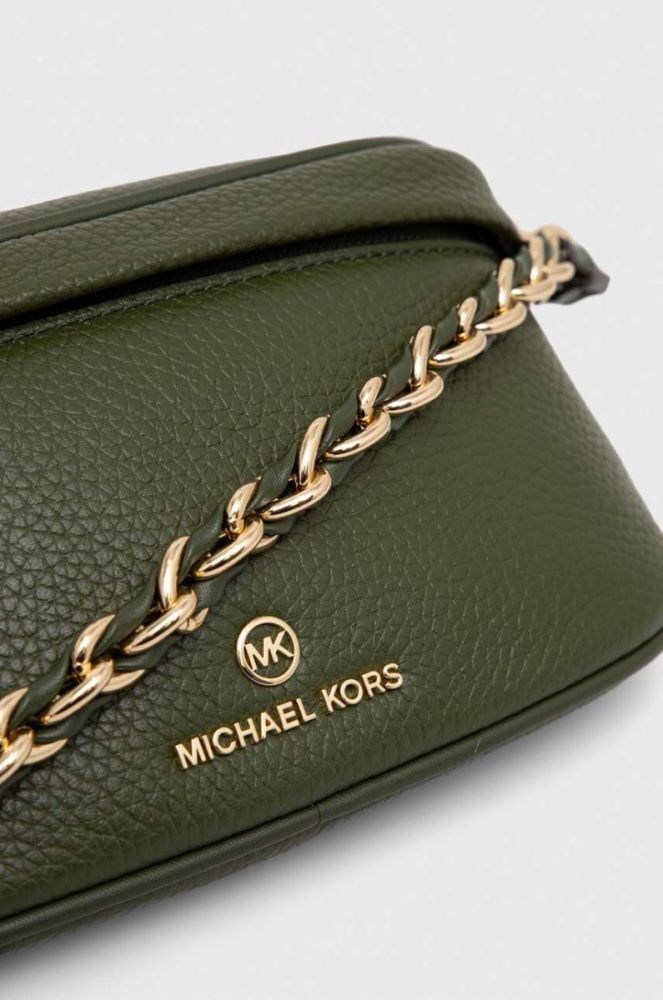 Шкіряна сумочка MICHAEL Michael Kors колір зелений (3543677) фото 4
