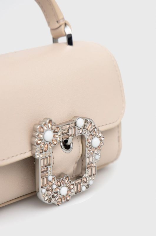 Шкіряна сумочка Kate Spade колір бежевий фото 2