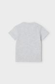 Дитяча футболка Mayoral колір сірий з принтом