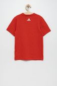 Дитяча бавовняна футболка adidas Performance HG8863 колір червоний меланж