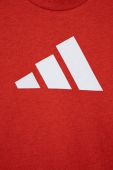 Дитяча бавовняна футболка adidas Performance HG8863 колір червоний меланж