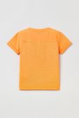 Дитяча бавовняна футболка OVS колір помаранчевий однотонний