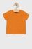 Дитяча бавовняна футболка United Colors of Benetton колір помаранчевий гладкий (2025821)