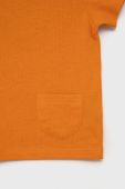 Дитяча бавовняна футболка United Colors of Benetton колір помаранчевий гладкий (2025821)