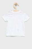 Дитяча бавовняна футболка United Colors of Benetton колір білий з аплікацією (2409428)