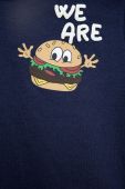 Дитяча бавовняна футболка United Colors of Benetton колір синій з принтом (2408955)