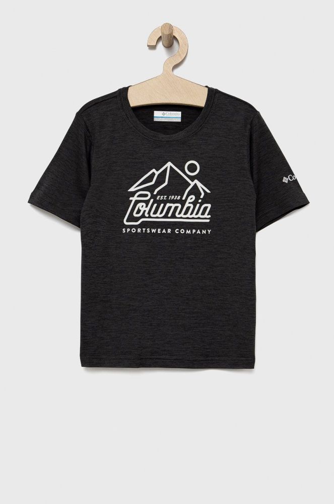 Дитяча футболка Columbia колір сірий меланж