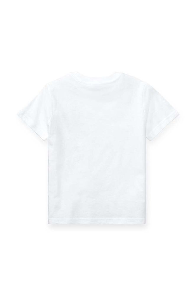 Дитяча бавовняна футболка Polo Ralph Lauren колір білий гладкий (2030994) фото 2