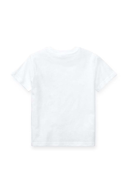 Дитяча бавовняна футболка Polo Ralph Lauren колір білий гладкий (2030994) фото 2