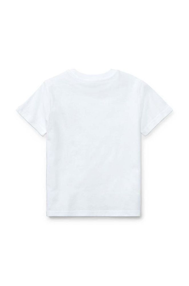Дитяча бавовняна футболка Polo Ralph Lauren колір білий гладкий (2018755) фото 2