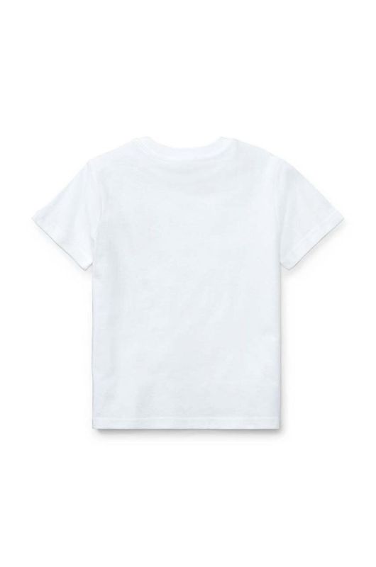 Дитяча бавовняна футболка Polo Ralph Lauren колір білий гладкий (2018755) фото 2