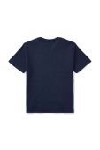 Дитяча бавовняна футболка Polo Ralph Lauren колір синій гладкий