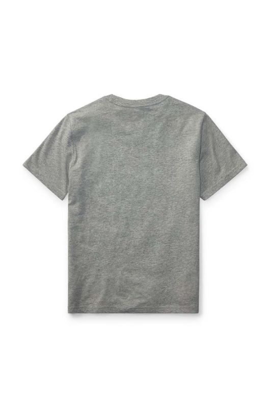 Дитяча бавовняна футболка Polo Ralph Lauren колір сірий меланж (2018773) фото 2