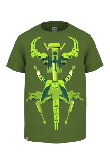 Дитяча бавовняна футболка Lego Wear колір зелений з принтом (2277746)
