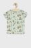 Дитяча футболка Name it колір зелений візерунок