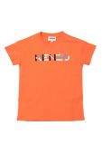 Дитяча бавовняна футболка Kenzo Kids колір помаранчевий з принтом (2081448)