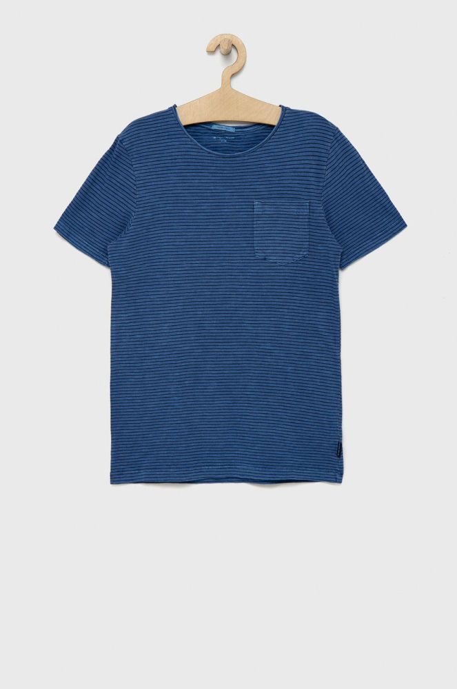 Дитяча бавовняна футболка Tom Tailor колір синій візерунок (2159977)