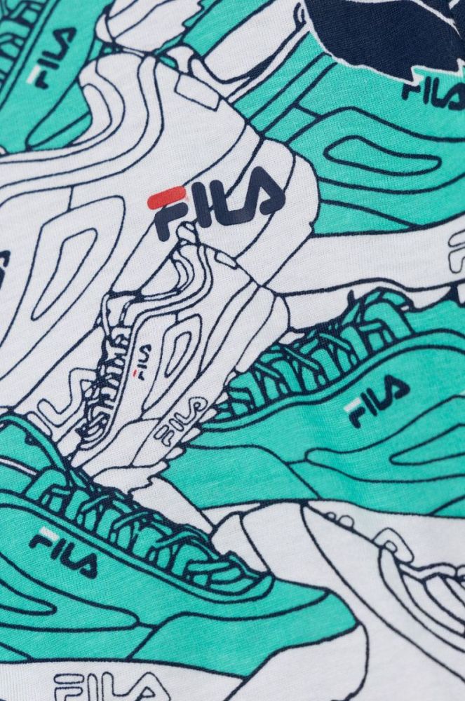 Дитяча бавовняна футболка Fila візерунок колір барвистий фото 3