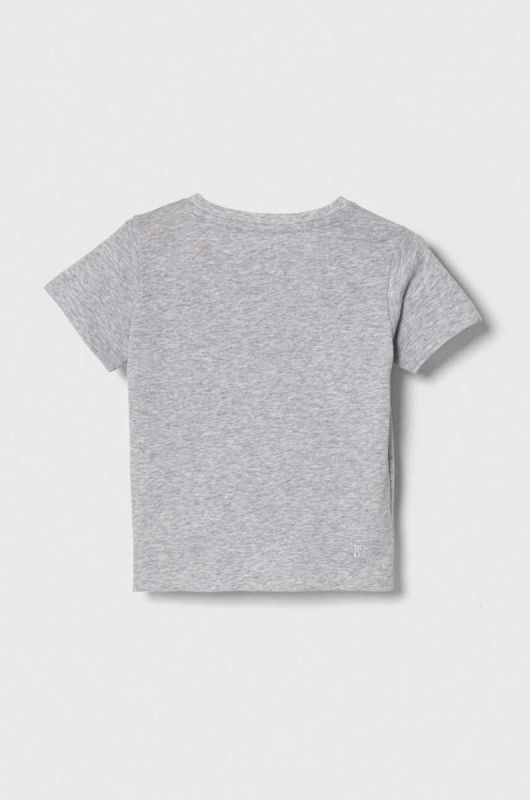 Дитяча футболка Lacoste колір сірий з принтом фото 2