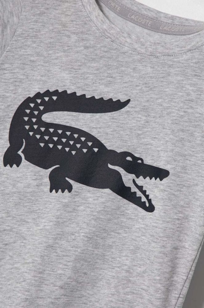 Дитяча футболка Lacoste колір сірий з принтом фото 3