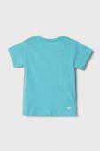 Дитяча футболка Lacoste колір бірюзовий з принтом