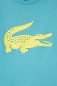 Дитяча футболка Lacoste колір бірюзовий з принтом