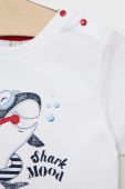 Дитяча бавовняна футболка Birba&Trybeyond колір білий з принтом (2130172)