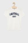 Дитяча бавовняна футболка Birba&Trybeyond колір білий з аплікацією (2130191)