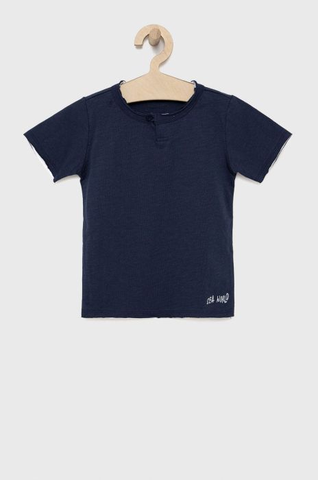 Дитяча бавовняна футболка Birba&Trybeyond колір синій з принтом (2130271)