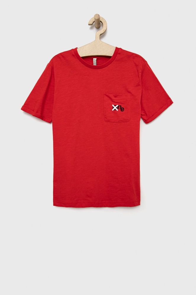 Дитяча бавовняна футболка Birba&Trybeyond колір червоний з принтом (2299492)