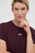 Бавовняна футболка Dkny колір бордовий